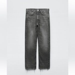 Grey straight fit jeans